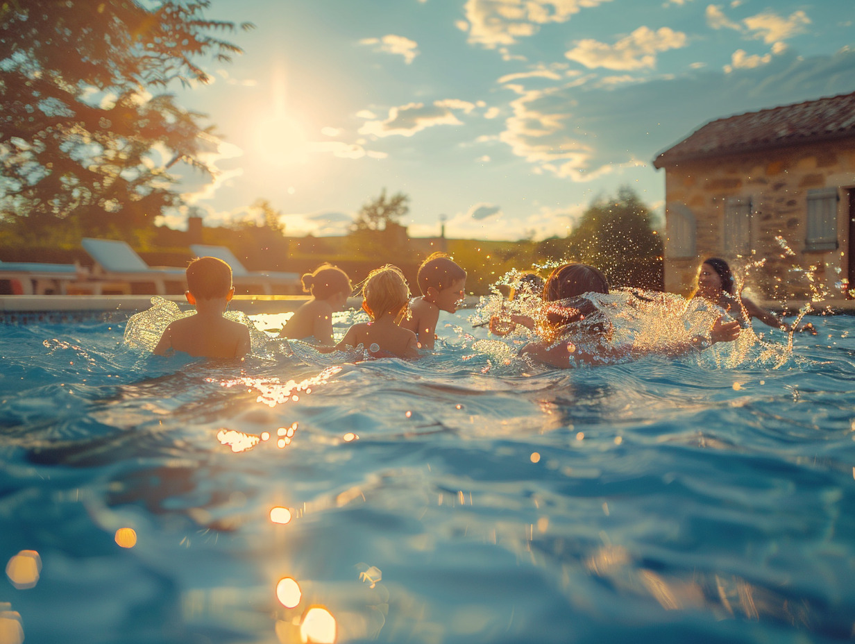 piscine semi-enterrée